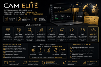 Contenido incluido en la formación CAM ELITE de CAM Academy